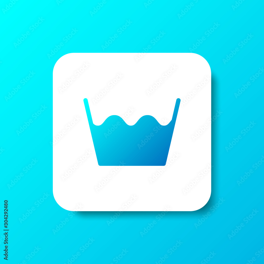 Aufkleber soaking water solid icon in smooth gradient background button