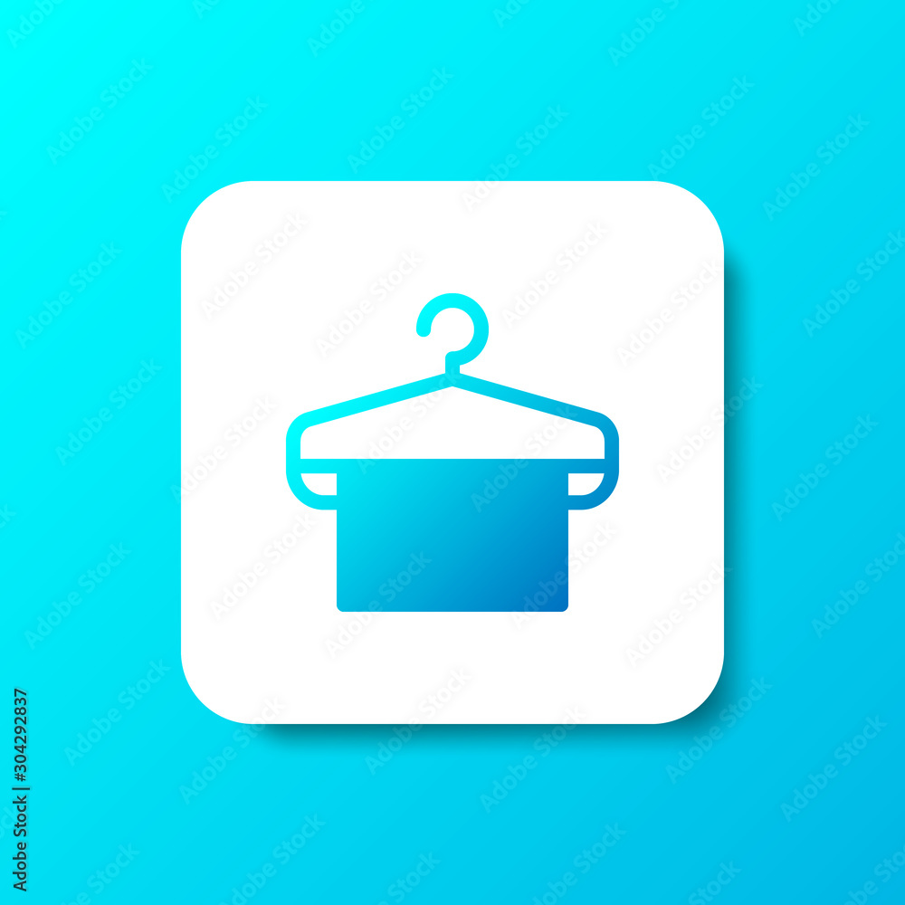 Aufkleber hanging cloth solid icon in smooth gradient background button