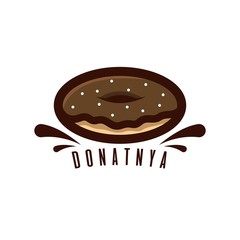 Vector design template chocolate donuts logo, symbol, icon, graphic