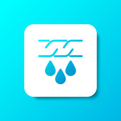 clothes squeeze solid icon in smooth gradient background button