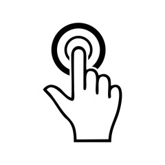 hand cursor icon vector design symbol