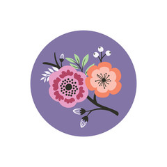 Pin design with Beautiful Floral