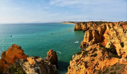 rocks on the beach in Lagos Portugal