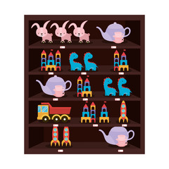 Fototapeta premium Isolated variety of toys vector design