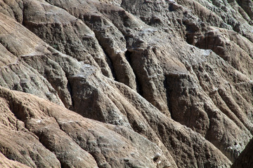 Badlands provide a scenic view of erosion