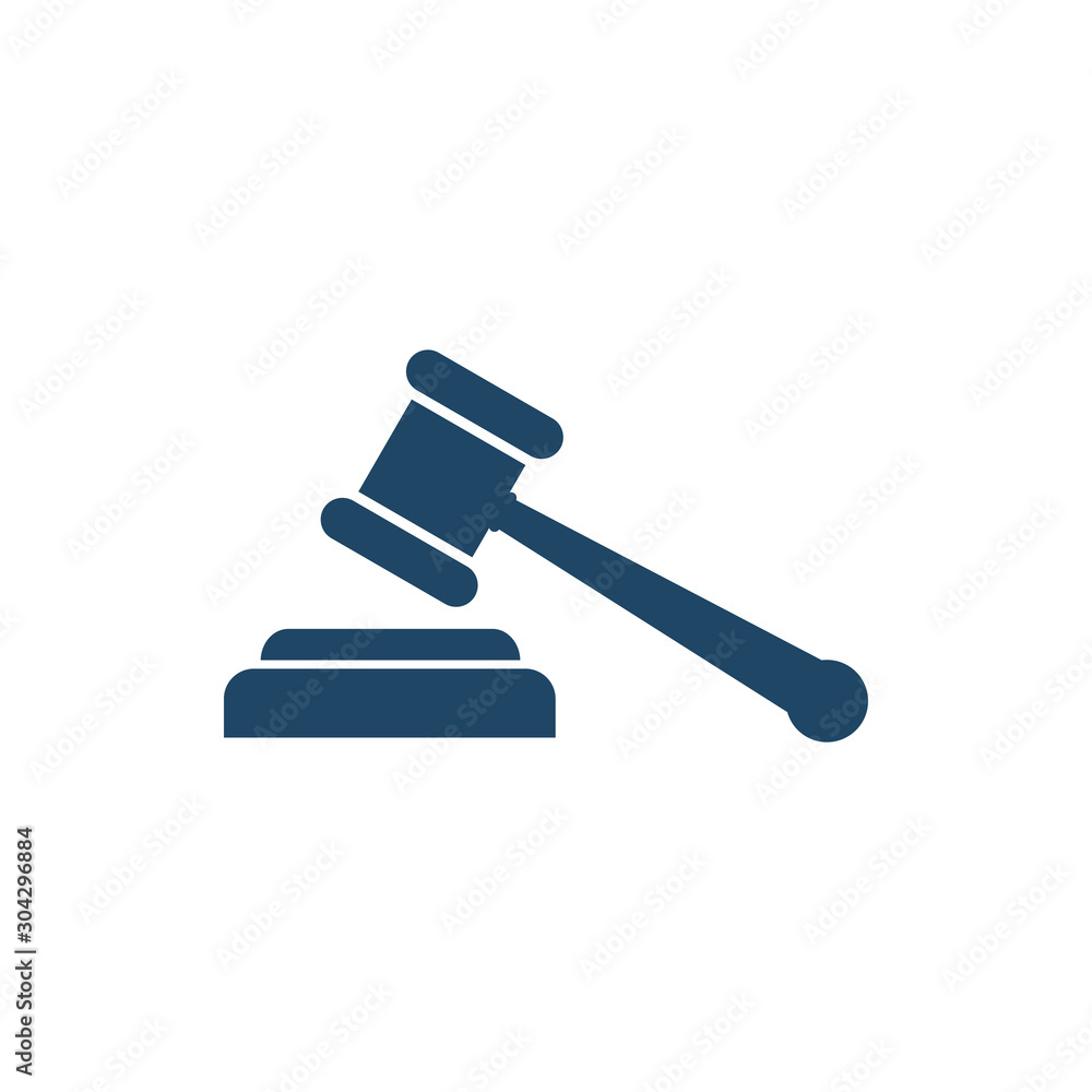 Wall mural gavel icon logo vector design symbol