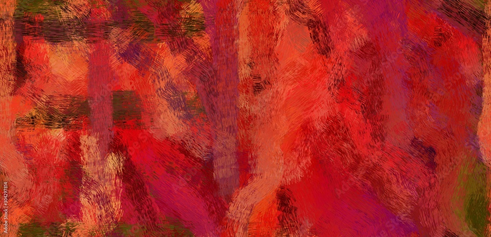Poster abstract seamless pattern brush painted design with copy space for your text and firebrick, very dar