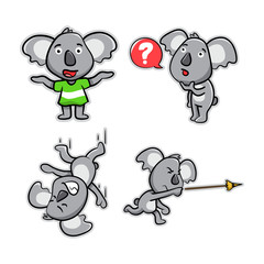Collection of Koala Cartoon Action