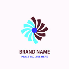 abstract double wings flat vector design