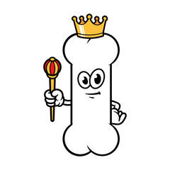 Cartoon King Bone Character Illustration