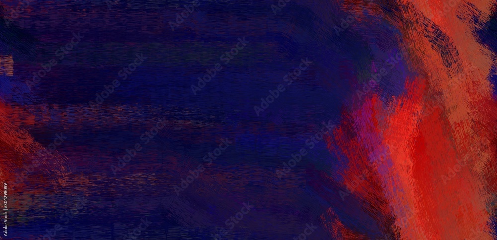 Poster abstract seamless pattern brush painted design with very dark blue, firebrick and dark pink color. c
