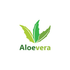 Aloe vera logo vector illustration template design