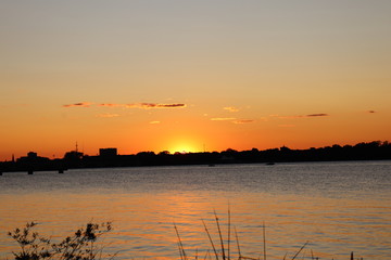 Naklejka premium sunset at the sea