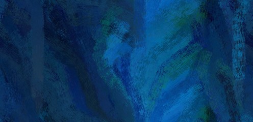 abstract seamless pattern brush painted background with very dark blue, strong blue and teal color. can be used as wallpaper, texture or fabric fashion printing