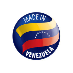 Venezuela flag, vector illustration on a white background