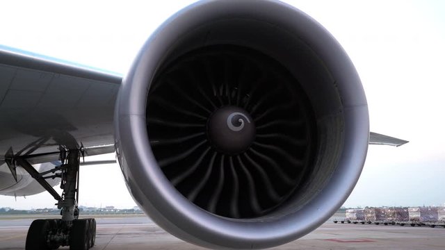 Turbine blades of airplane, Jet engine