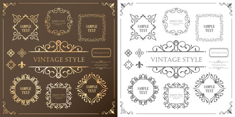 高級　フレーム　ビンテージ　アンティーク調　コピースペース　ラグジュアリー