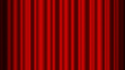 Theater red curtain on stage