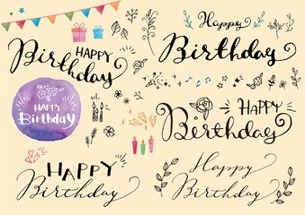 お誕生日用デザイン素材