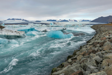 Scenice view of Glacier river, Iceland