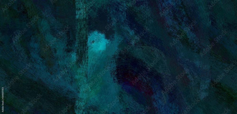 Poster grunge background with copy space for your text and very dark blue, teal green and dark cyan color