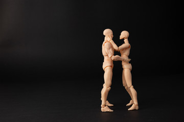 Manequim abraçando carinho man and woman 