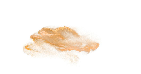 Dust Powder Explosion with white background 