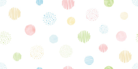 Cute geometric background. Seamless pattern.Vector. かわいい幾何学パターン