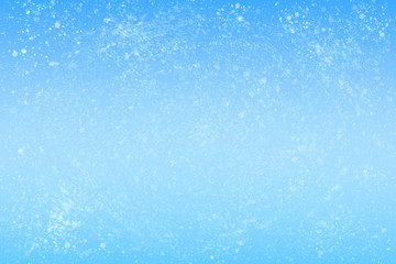 Abstract snowfall , white and blue colors