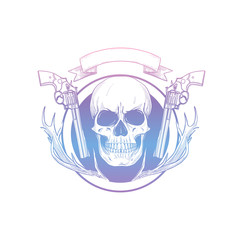 Sketch, skull with hunter hat