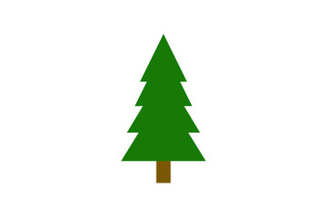 Obraz premium Christmas tree on a white background.