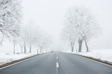 Fototapeta premium winter warning sign