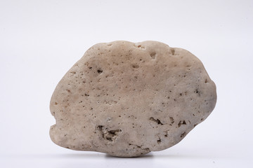 Textures and rock shapes on a white background