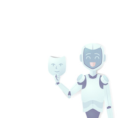 Obraz na płótnie Canvas 人型AIロボットの裏の顔