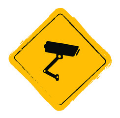 warning sign isolated on white