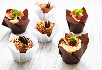 Cupkakes with figs and chocolate