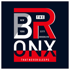 the bronx graphic typography cool design vector t shirt