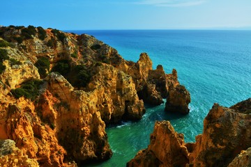 rocky beach in Algavre Portugal