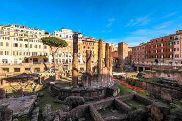 Naklejka na ściany i meble Cozy Streets and Places in the Rome, Italy