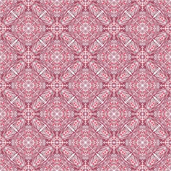 Red folk geometric ornament vector