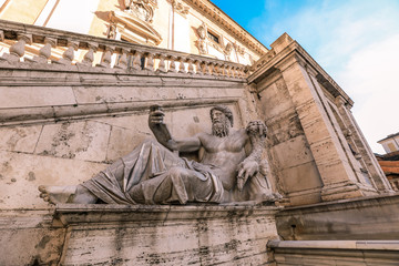 Marble God Statue in Rome, Italy