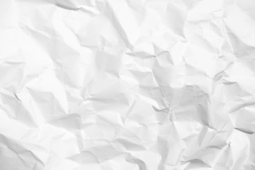 Obraz premium White crumpled paper texture background.