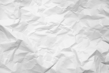 Fototapeta premium White crumpled paper texture background.