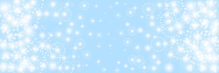 Naklejka premium Snow silver stars. Actual winter template. Christmas background. Beautiful falling snow