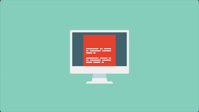 CTA, content, website optimization concept. Hand clicking on button. 2d animation, video clip.
