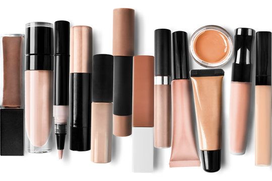 Palette of concealers isolated