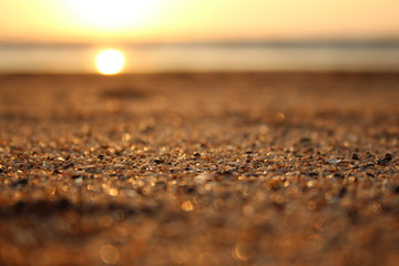 NT sunset focus on sand