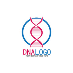 DNA vector logo design template.modern medical logotype.laboratory science icon symbol.colorful pharmacology sign-vector