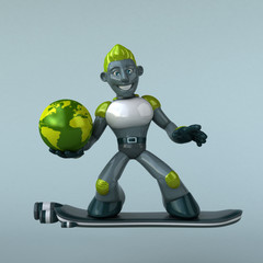 Green Robot - 3D Illustration