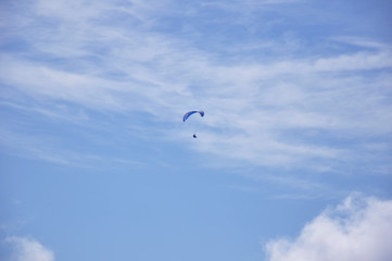 Marmolada mountains of the dolomites Italy paragliding